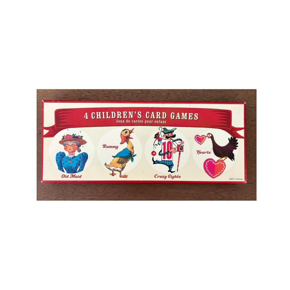 Restoration Hardware Card Games Kids Vintage Style 4 Deck Set